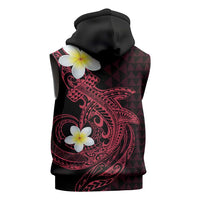 Aloha Hammerhead Shark Sleeveless Zip Hoodie Feverish Pink Hawaiian Kakau Tribal Tattoo LT9