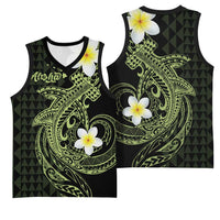 Aloha Hammerhead Shark Basketball Jersey Lime Rickey Hawaiian Kakau Tribal Tattoo - Polynesian Pride