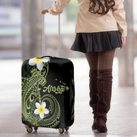 Aloha Hammerhead Shark Luggage Cover Lime Rickey Hawaiian Kakau Tribal Tattoo