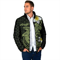 Aloha Hammerhead Shark Padded Jacket Lime Rickey Hawaiian Kakau Tribal Tattoo - Polynesian Pride