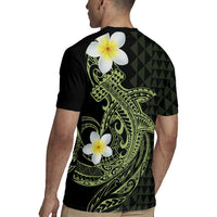 Aloha Hammerhead Shark Rugby Jersey Lime Rickey Hawaiian Kakau Tribal Tattoo