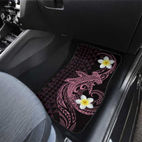 Aloha Hammerhead Shark Car Mats Vivacious Pink Hawaiian Kakau Tribal Tattoo