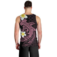 Aloha Hammerhead Shark Men Tank Top Vivacious Pink Hawaiian Kakau Tribal Tattoo