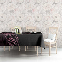 Aloha Hammerhead Shark Tablecloth Vivacious Pink Hawaiian Kakau Tribal Tattoo