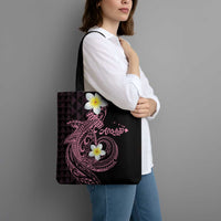 Aloha Hammerhead Shark Tote Bag Vivacious Pink Hawaiian Kakau Tribal Tattoo - Polynesian Pride