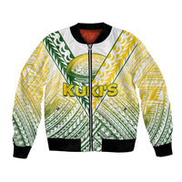 The Kuki's Cook Islands Rugby Bomber Jacket Be Unique Vibe White LT9 Unisex White - Polynesian Pride