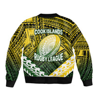 The Kuki's Cook Islands Rugby Sleeve Zip Bomber Jacket Be Unique Vibe Black LT9 - Polynesian Pride