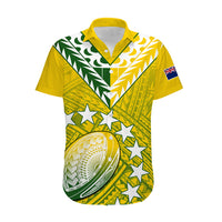 The Kuki's Cook Islands Rugby Hawaiian Shirt Be Unique Vibe Yellow LT9 - Polynesian Pride