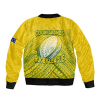 The Kuki's Cook Islands Rugby Sleeve Zip Bomber Jacket Be Unique Vibe Yellow LT9 - Polynesian Pride