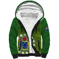 The Kuki's Cook Islands Rugby Sherpa Hoodie Be Unique Vibe Green LT9 Unisex Green - Polynesian Pride