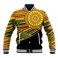 Personalised Tonga Ha apai High School Baseball Jacket Ngatu Fonulei Pattern