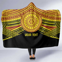 Personalised Tonga Ha apai High School Hooded Blanket Ngatu Fonulei Pattern