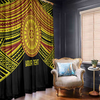 Personalised Tonga Ha apai High School Window Curtain Ngatu Fonulei Pattern