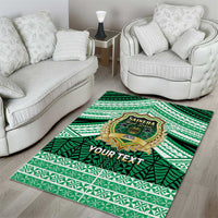 Personalised Tonga Saineha High School Area Rug Polynesian Ngatu Tribal