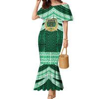 Personalised Tonga Saineha High School Family Matching Mermaid Dress and Hawaiian Shirt Polynesian Ngatu Tribal