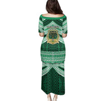 Personalised Tonga Saineha High School Family Matching Puletasi and Hawaiian Shirt Polynesian Ngatu Tribal