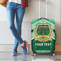 Personalised Tonga Saineha High School Luggage Cover Polynesian Ngatu Tribal
