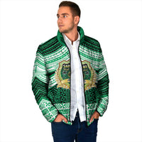 Personalised Tonga Saineha High School Padded Jacket Polynesian Ngatu Tribal - Polynesian Pride