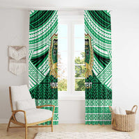 Personalised Tonga Saineha High School Window Curtain Polynesian Ngatu Tribal