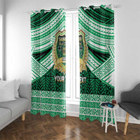 Personalised Tonga Saineha High School Window Curtain Polynesian Ngatu Tribal