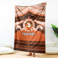 Personalised Tonga Tailulu College Blanket Polynesian Ngatu Tribal