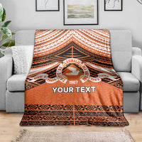 Personalised Tonga Tailulu College Blanket Polynesian Ngatu Tribal