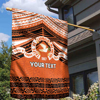 Personalised Tonga Tailulu College Garden Flag Polynesian Ngatu Tribal