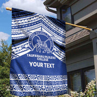 Personalised Tonga Taufa'ahau Pilolevu College Garden Flag Polynesian Ngatu Tribal