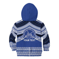 Personalised Tonga Taufa'ahau Pilolevu College Kid Hoodie Polynesian Ngatu Tribal