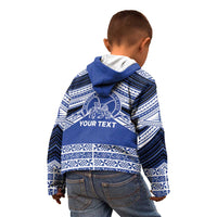 Personalised Tonga Taufa'ahau Pilolevu College Kid Hoodie Polynesian Ngatu Tribal