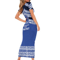 Personalised Tonga Taufa'ahau Pilolevu College Short Sleeve Bodycon Dress Polynesian Ngatu Tribal LT9 - Polynesian Pride
