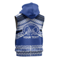 Personalised Tonga Taufa'ahau Pilolevu College Sleeveless Zip Hoodie Polynesian Ngatu Tribal LT9 - Polynesian Pride