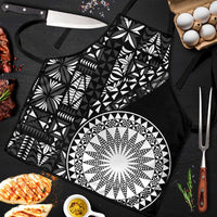 Black Tongan Ngatu Fonulei Pattern Apron - Polynesian Pride