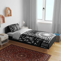 Black Tongan Ngatu Fonulei Pattern Bedding Set