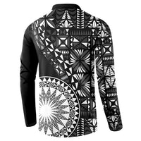Black Tongan Ngatu Fonulei Pattern Button Sweatshirt
