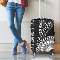 Black Tongan Ngatu Fonulei Pattern Luggage Cover LT9 - Polynesian Pride