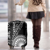 Black Tongan Ngatu Fonulei Pattern Luggage Cover LT9 - Polynesian Pride