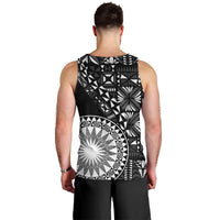 Black Tongan Ngatu Fonulei Pattern Men Tank Top