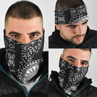 Black Tongan Ngatu Fonulei Pattern Neck Gaiter - Polynesian Pride