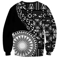Black Tongan Ngatu Fonulei Pattern Sweatshirt