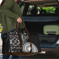 Black Tongan Ngatu Fonulei Pattern Travel Bag - Polynesian Pride