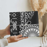 Black Tongan Ngatu Fonulei Pattern Wrapping Paper - Polynesian Pride