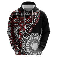Red Tongan Ngatu Fonulei Pattern Hoodie