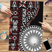 Red Tongan Ngatu Fonulei Pattern Puzzle - Polynesian Pride