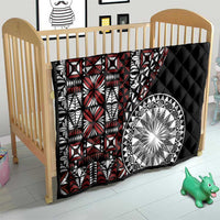 Red Tongan Ngatu Fonulei Pattern Quilt