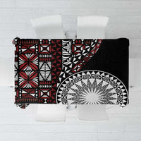 Red Tongan Ngatu Fonulei Pattern Tablecloth