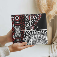 Red Tongan Ngatu Fonulei Pattern Wrapping Paper - Polynesian Pride