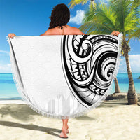 Hawaii and Japanese Culture Personalised Beach Blanket With Polynesian Tribal Tattoo Style