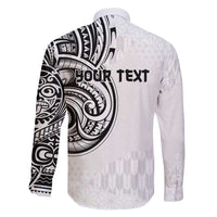 Hawaii and Japanese Culture Personalised Family Matching Off Shoulder Short Dress and Hawaiian Shirt With Polynesian Tribal Tattoo Style