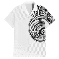 Hawaii and Japanese Culture Personalised Family Matching Short Sleeve Bodycon Dress and Hawaiian Shirt With Polynesian Tribal Tattoo Style LT9 Dad's Shirt - Short Sleeve White - Polynesian Pride